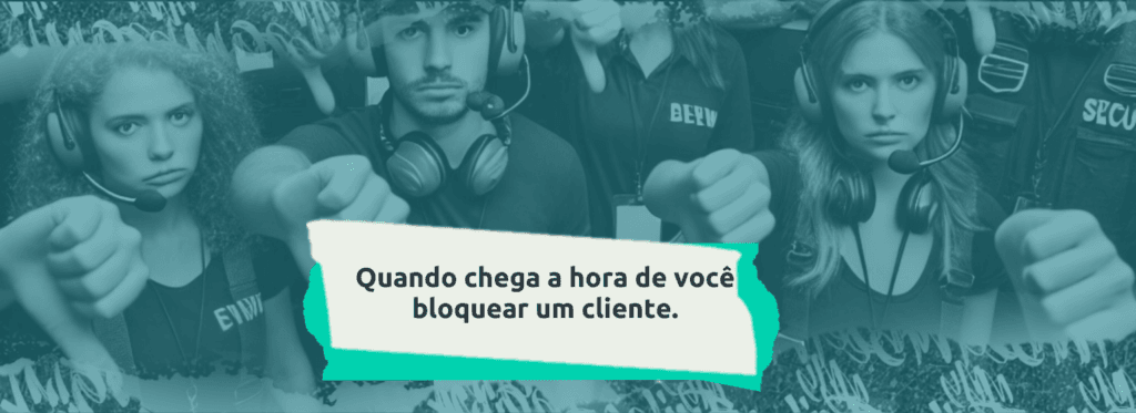 Pessoas com sinal de reprovação